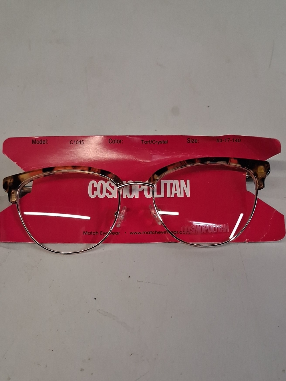 NWT Rxable Womens Cosmopolitan C1045 Tortoise/clear Eyeglass Frames